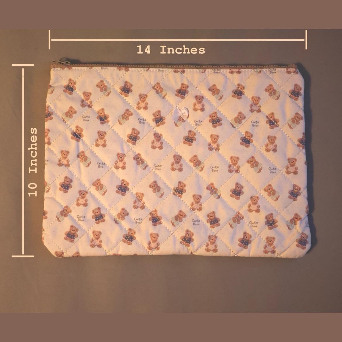 Quilted Floral Laptop Bag 14x10 Inches